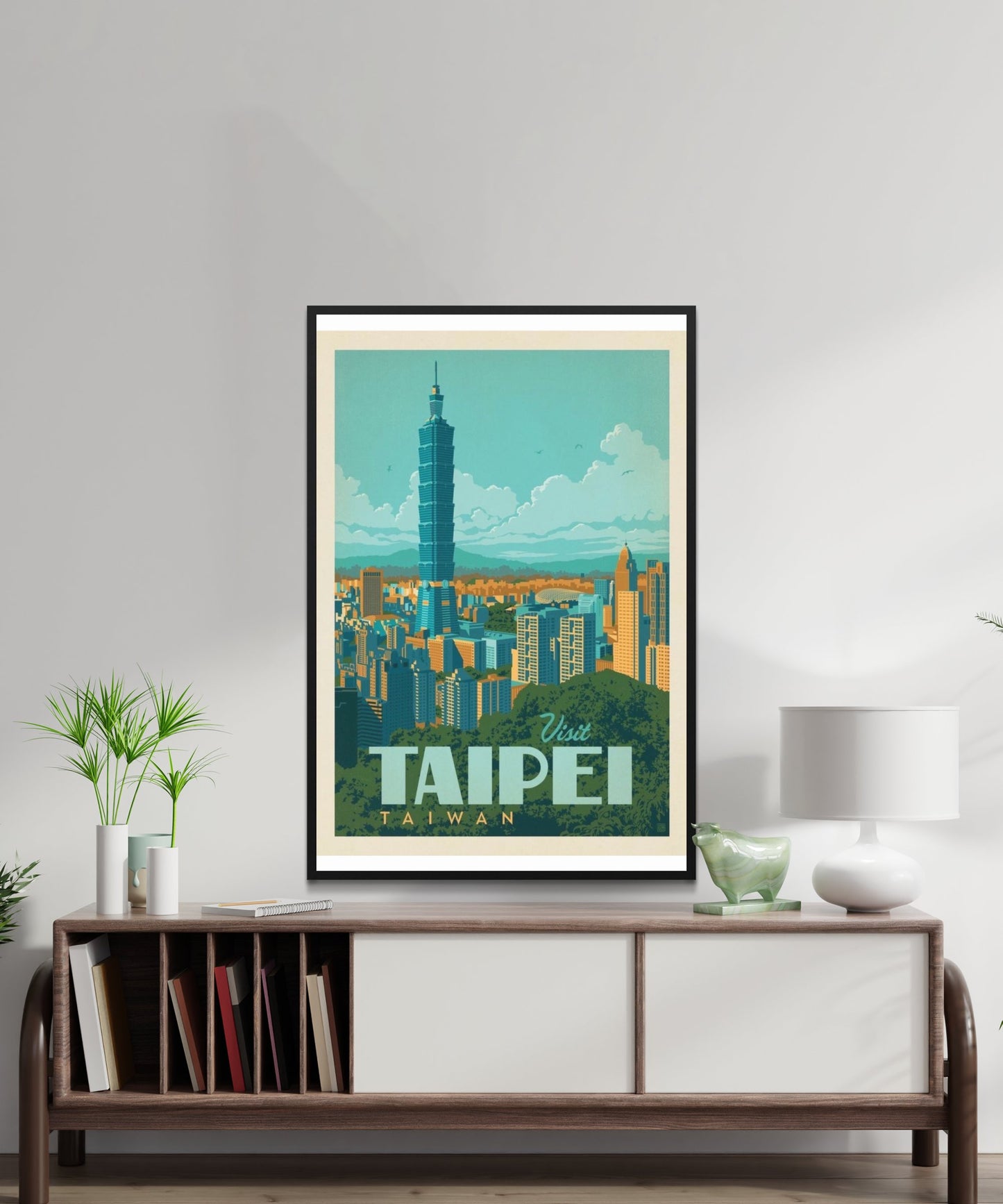 Vintage Taipei Travel Poster - Matte Paper