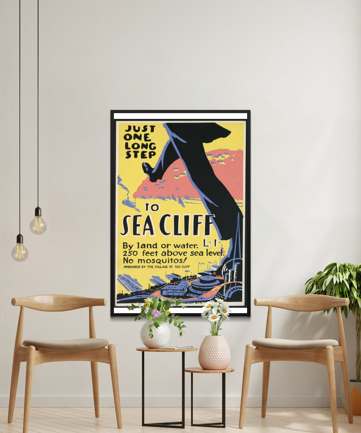 Vintage Sea Cliff Travel Poster - Matte Paper