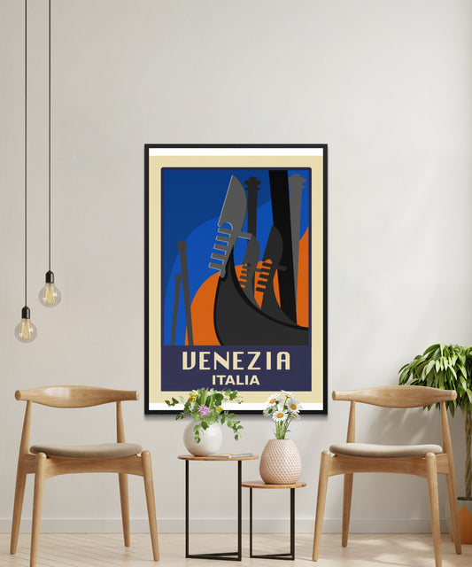 Vintage Venezia Travel Poster - Matte Paper