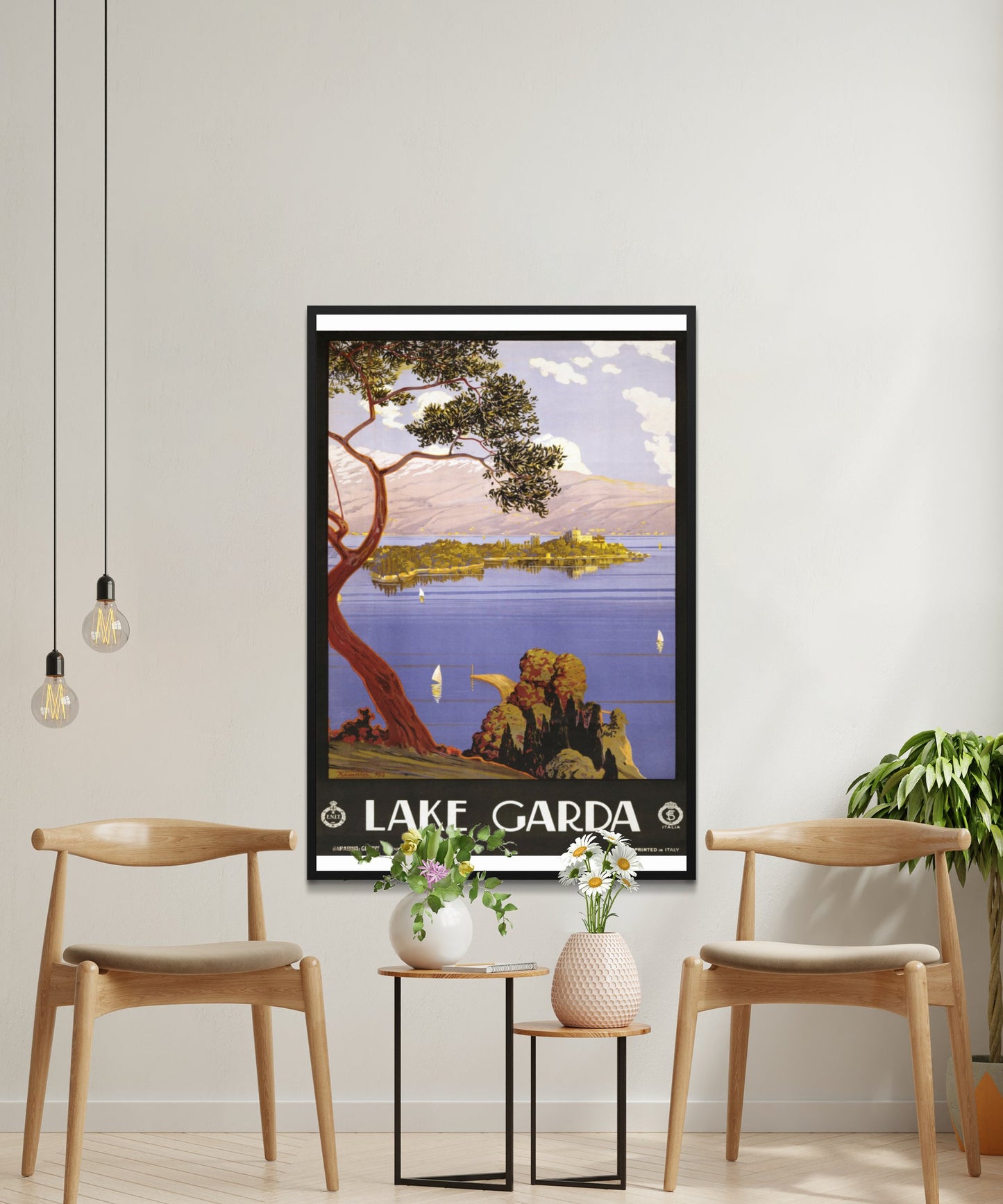 Vintage Lake Garda Travel Poster - Matte Paper