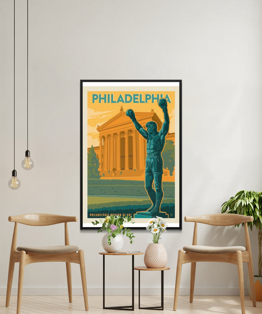 Vintage Philadelphia Travel Poster - Matte Paper