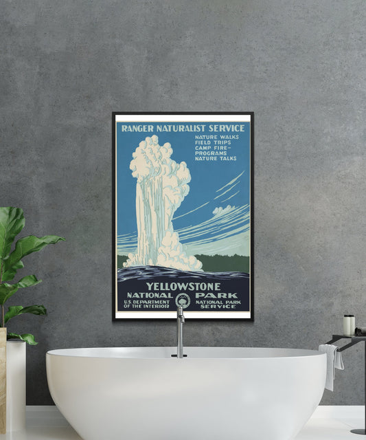 Vintage Yellowstone Travel Poster - Matte Paper