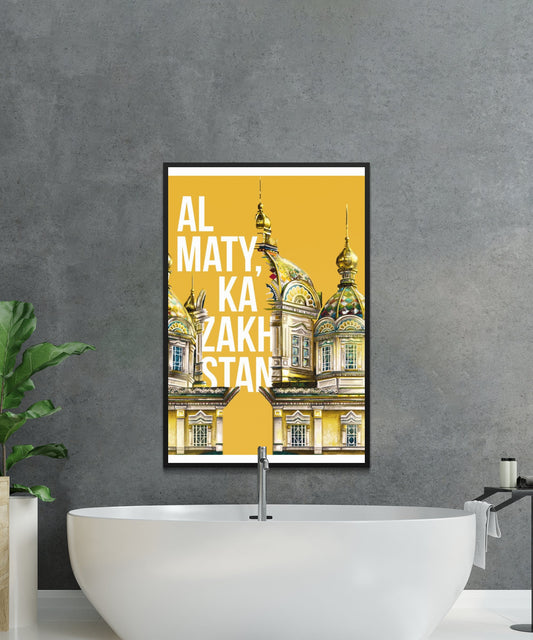 Vintage Almaty Travel Poster - Matte Paper