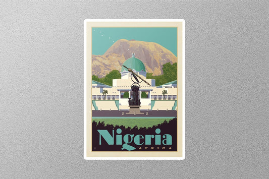 Vintage Nigeria Travel Sticker