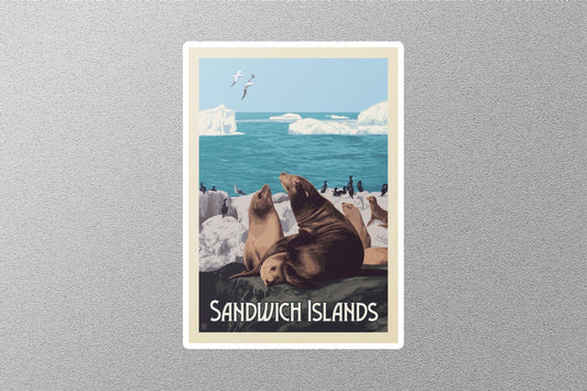 Vintage Sandwich Island Travel Sticker