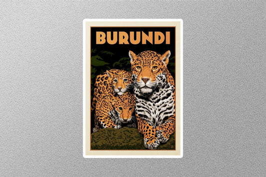 Vintage Burundi Travel Sticker