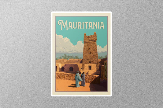 Vintage Mauritania Travel Sticker