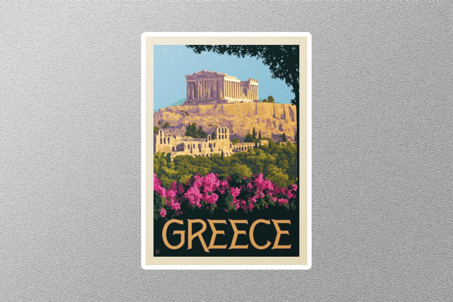 Vintage Greece Travel Sticker
