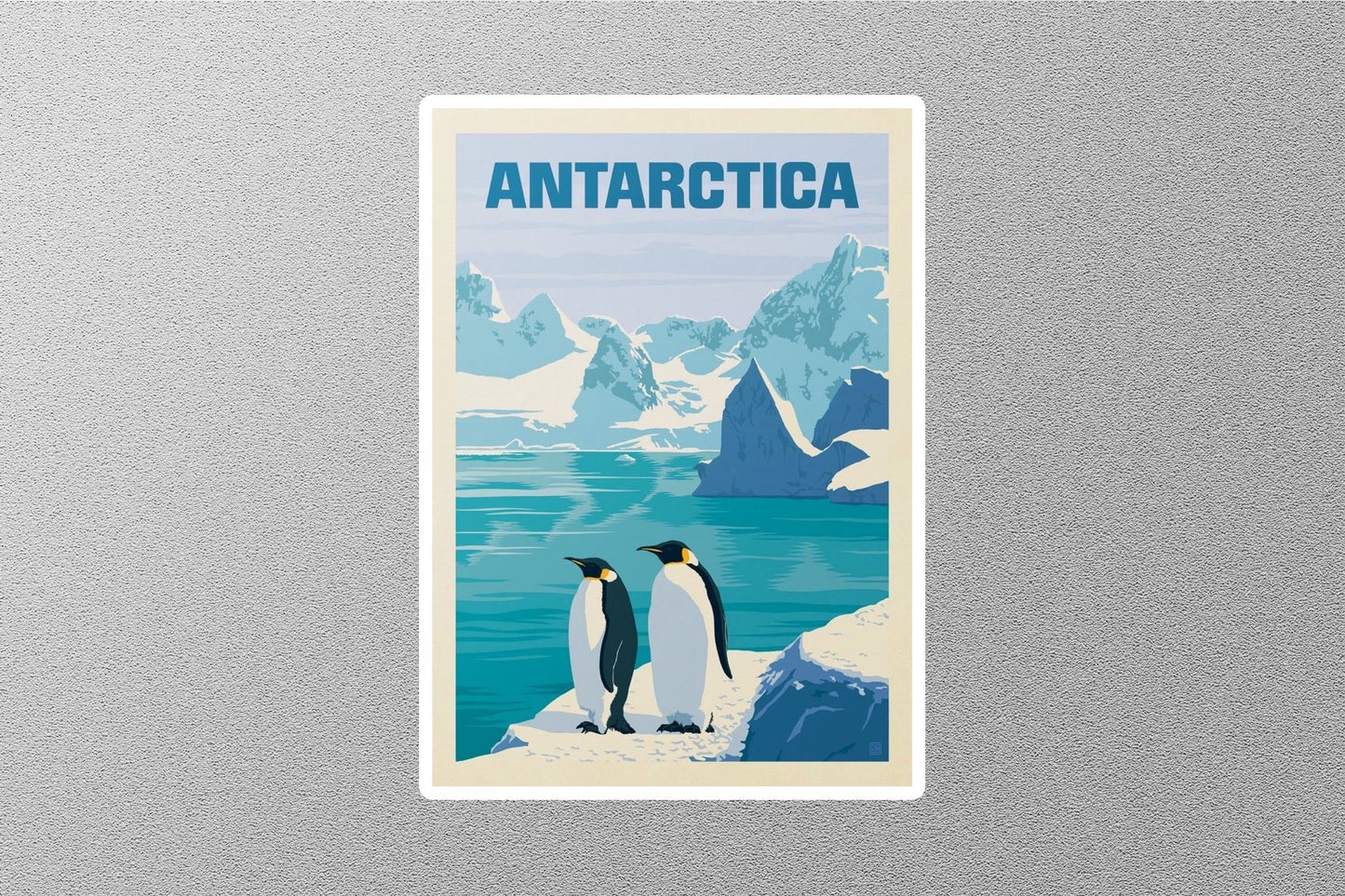 Vintage Antarctica Travel Sticker