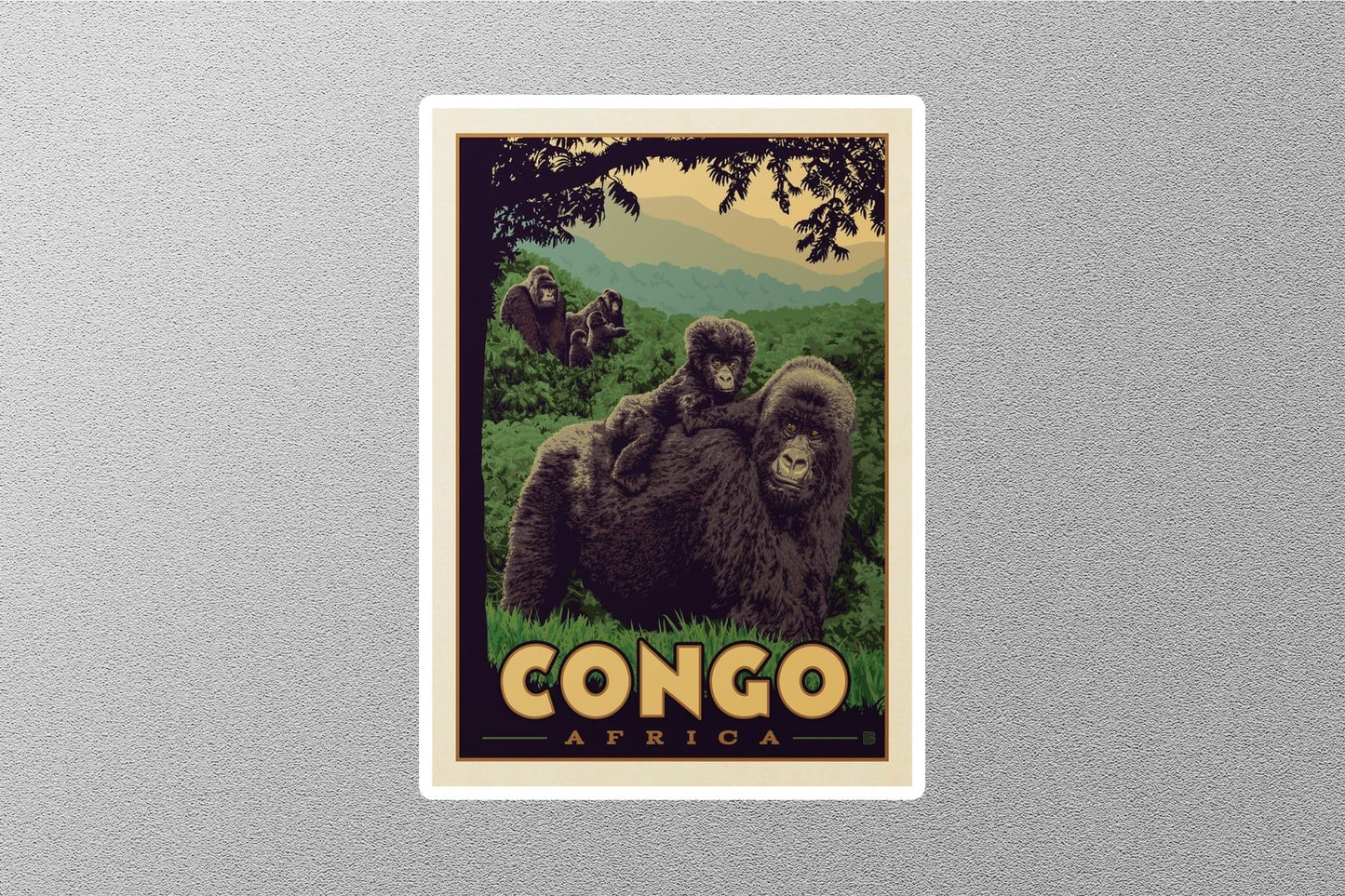 Vintage Congo Travel Sticker