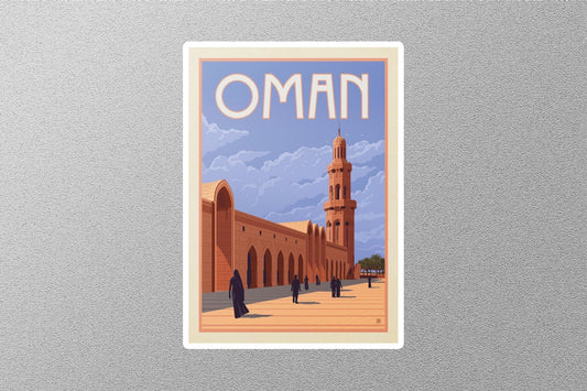 Vintage Oman Travel Sticker