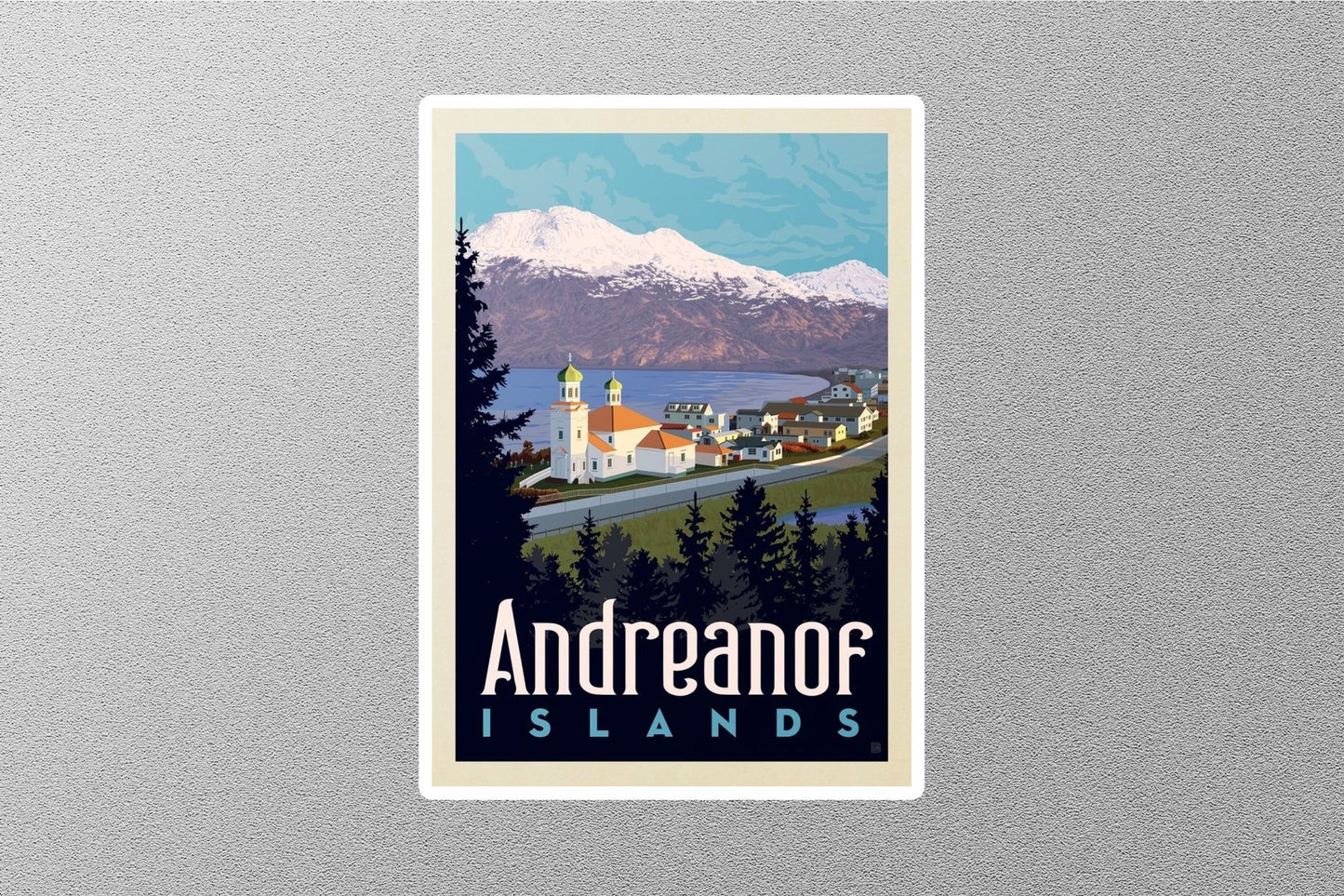 Vintage Andreanof Island Travel Sticker