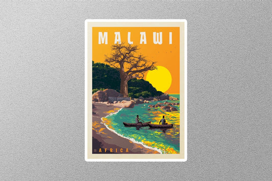 Vintage Malawi Travel Sticker