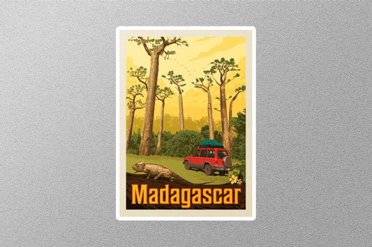 Vintage Madagascar Travel Sticker