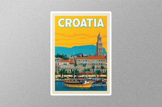 Vintage Croatia Travel Sticker