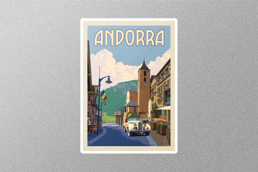 Vintage Andorra Travel Sticker