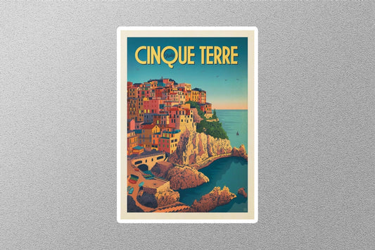 Vintage Cinque Terre Travel Sticker
