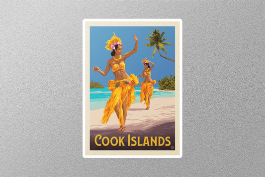 Vintage Cook Island Travel Sticker