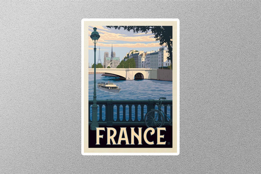 Vintage France Travel Sticker
