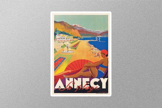 Vintage Annecy Travel Sticker