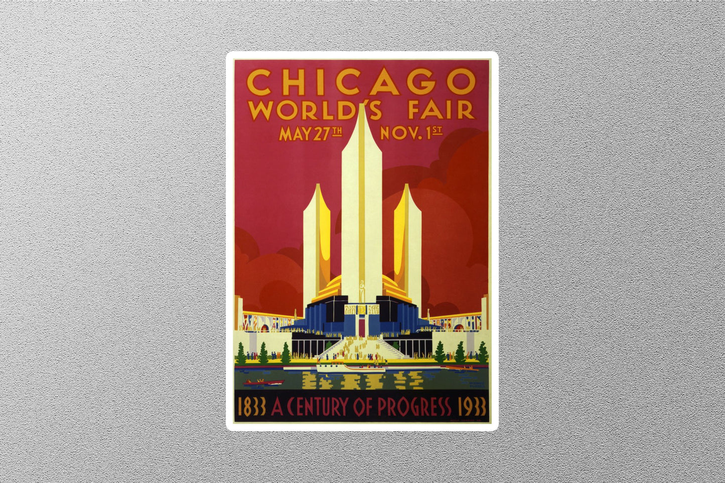 Vintage Chicago Travel Sticker