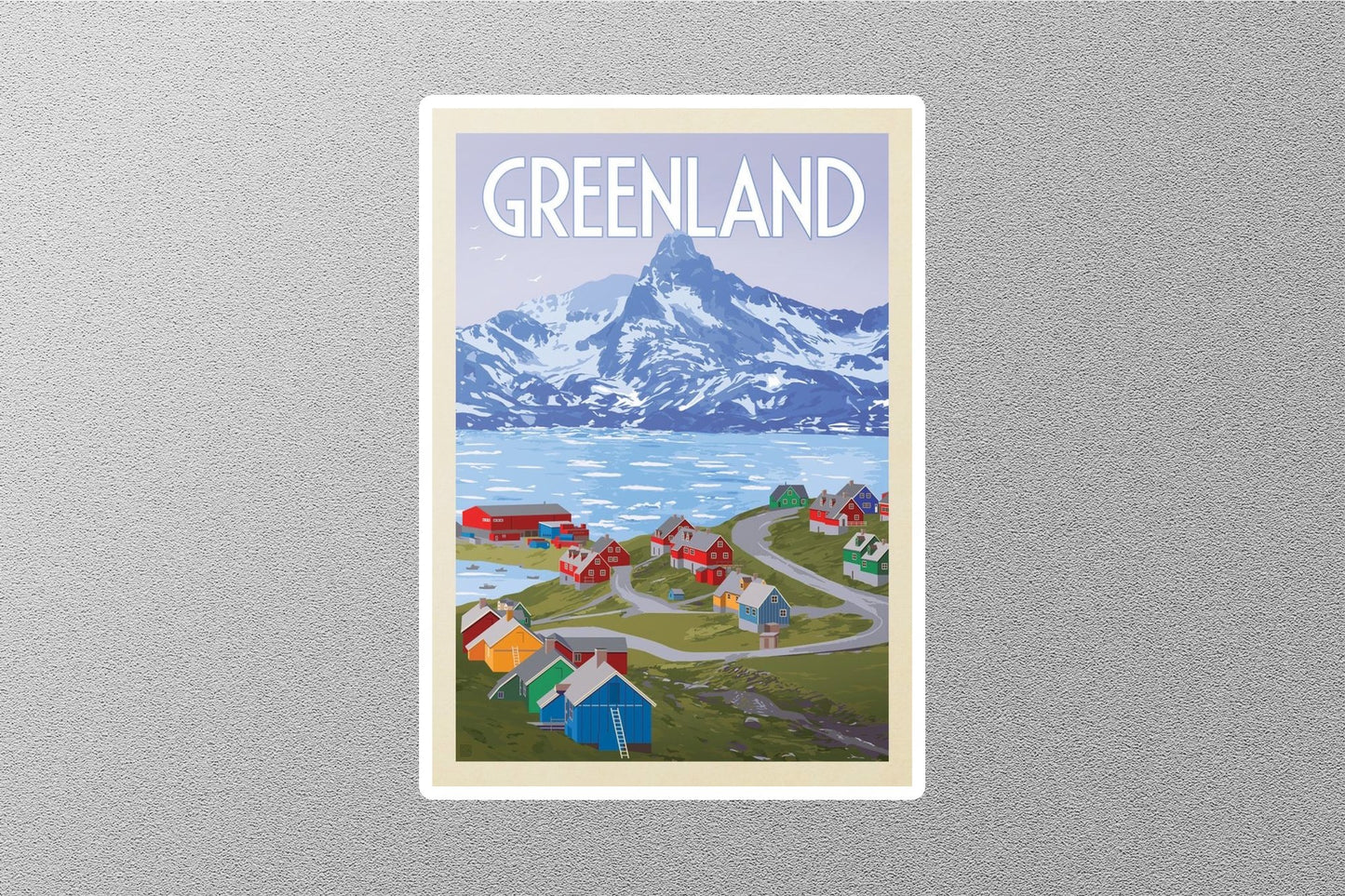 Vintage Greenland Travel Sticker