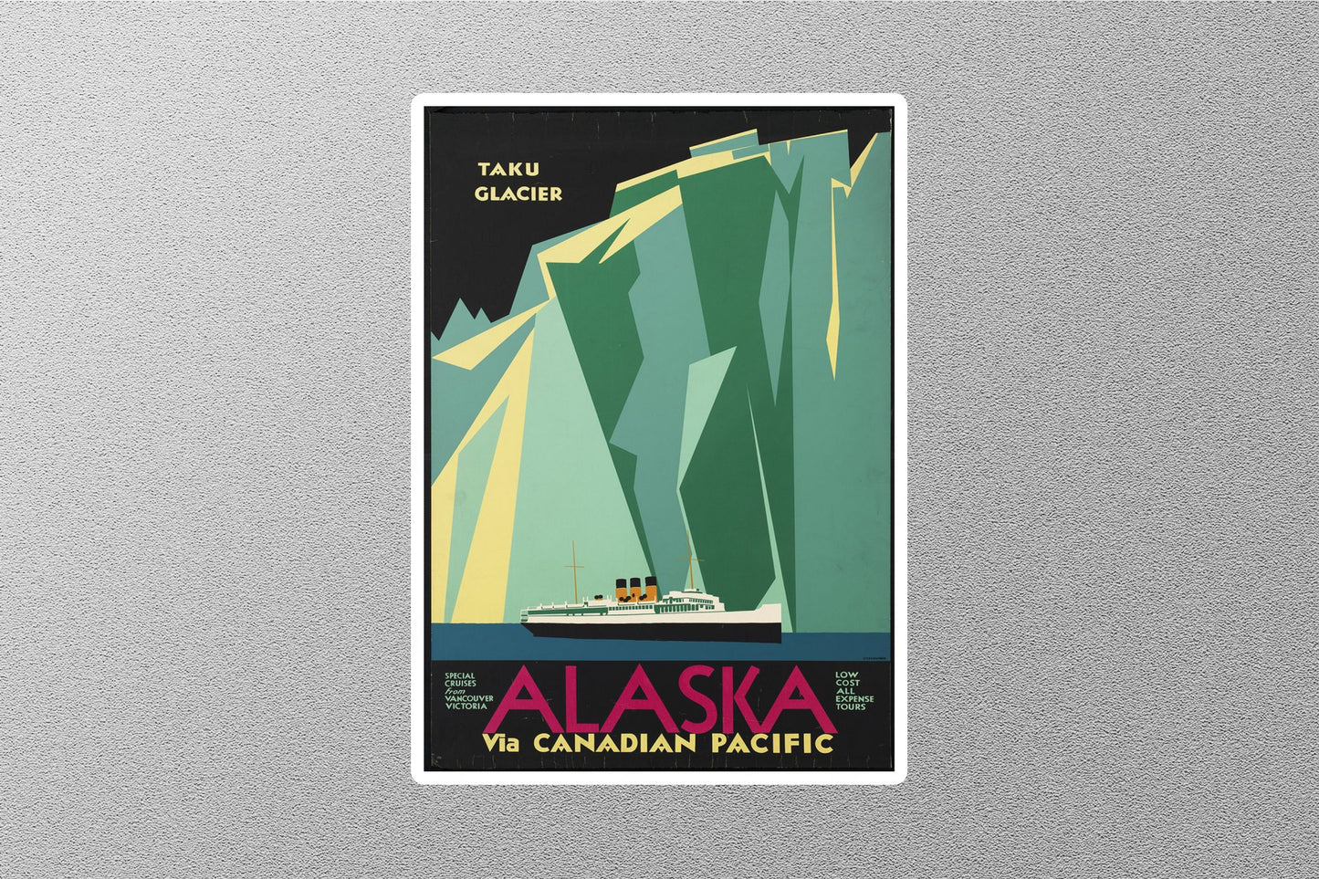Vintage Alaska Travel Sticker