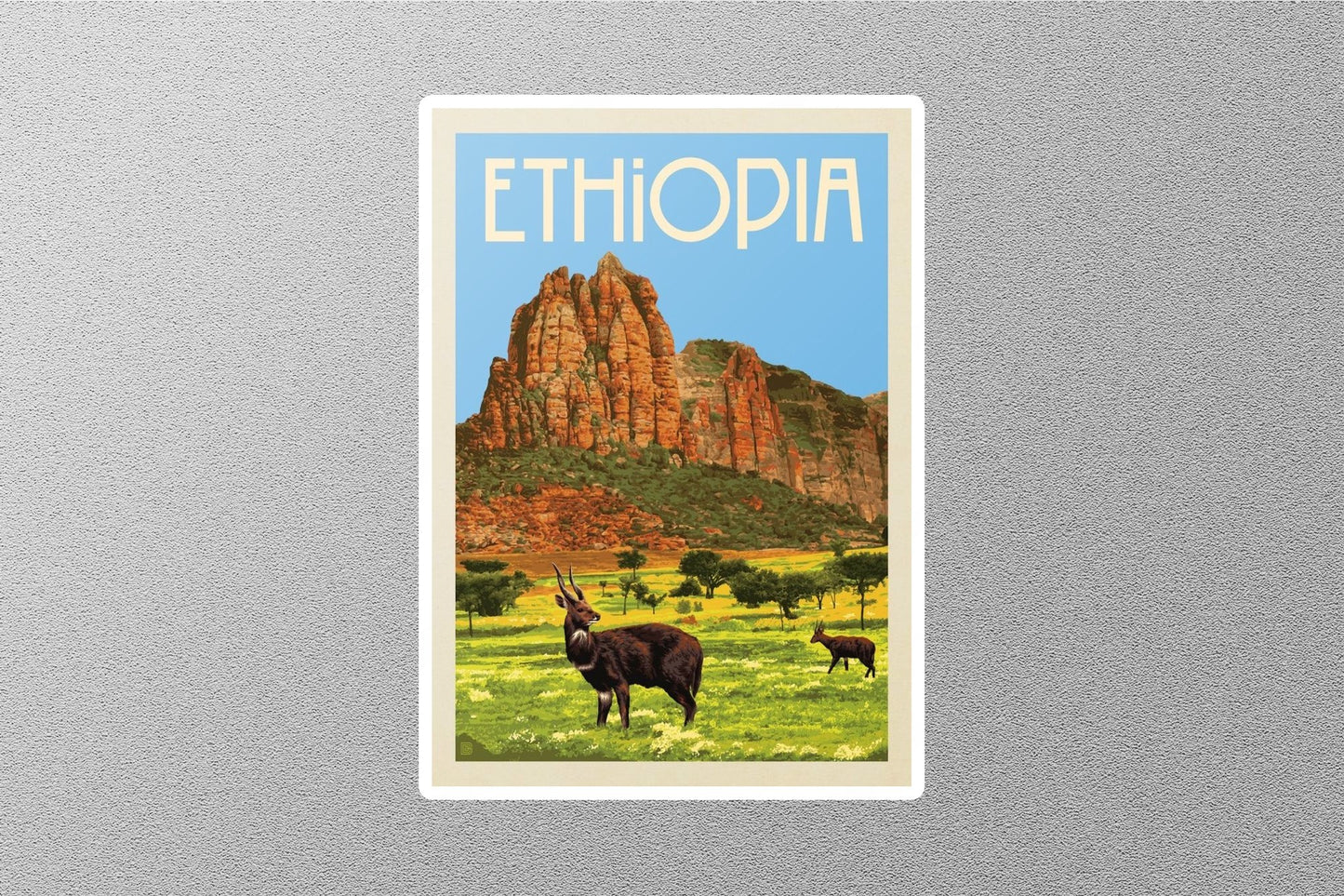 Vintage Ethiopia Travel Sticker