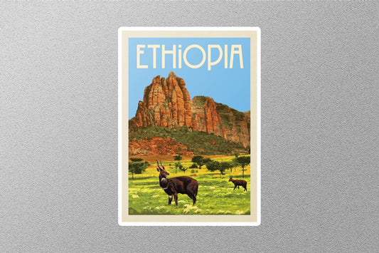 Vintage Ethiopia Travel Sticker