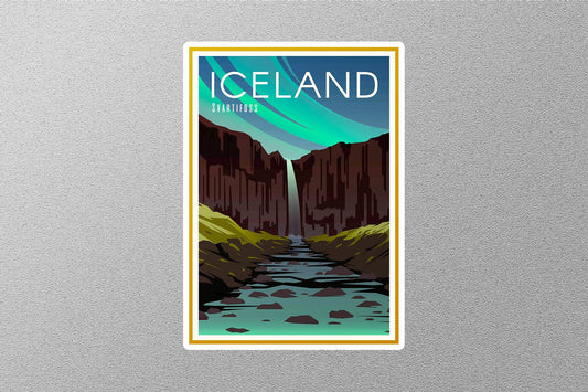 Vintage Iceland Travel Sticker