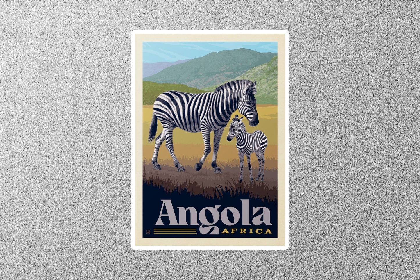 Vintage Angola Travel Sticker