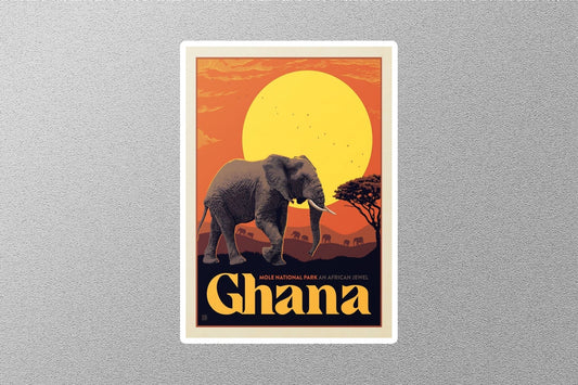 Vintage Ghana Travel Sticker