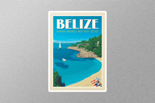 Vintage Belize Travel Sticker