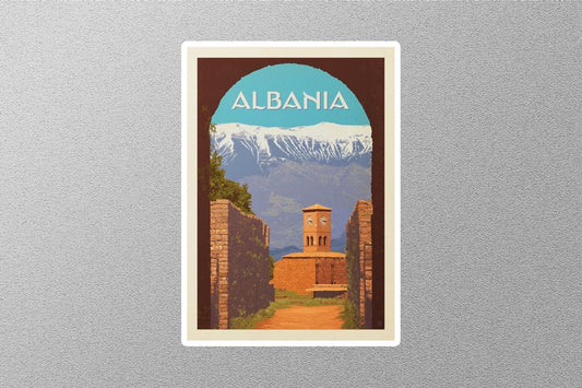 Vintage Albania Travel Sticker