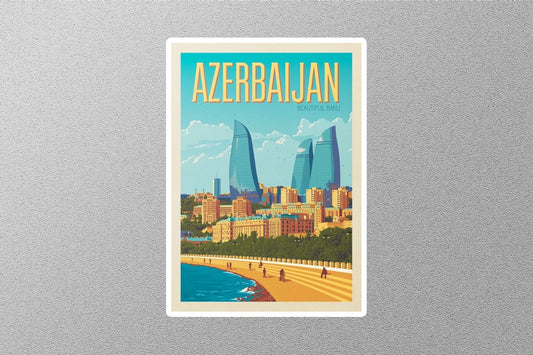 Vintage Azerbaijan Travel Sticker