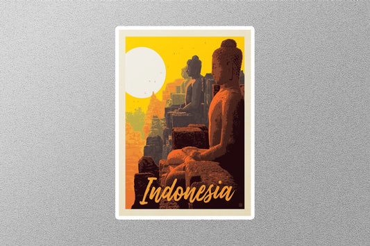 Vintage Indonesia Travel Sticker