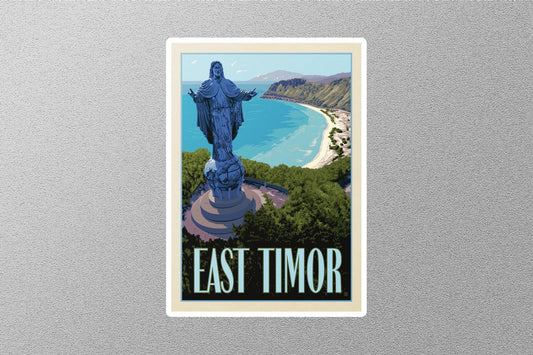 Vintage East Timor Travel Sticker