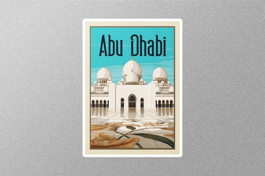 Vintage Abu Dhabi Travel Sticker