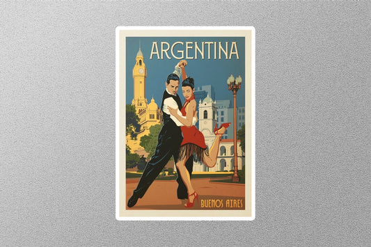 Vintage Argentina Travel Sticker