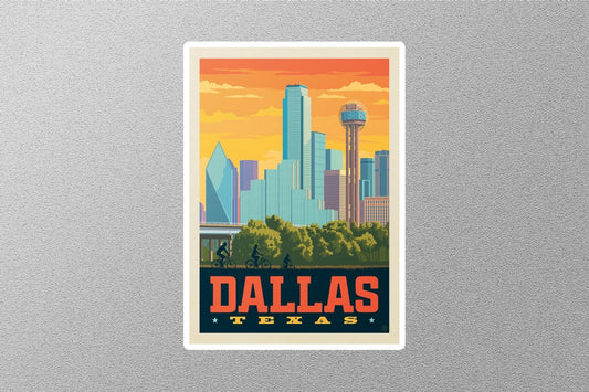 Vintage Dallas Travel Sticker