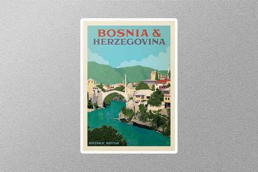 Vintage Bosnia Travel Sticker