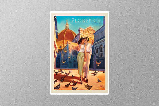 Vintage Florence Travel Sticker