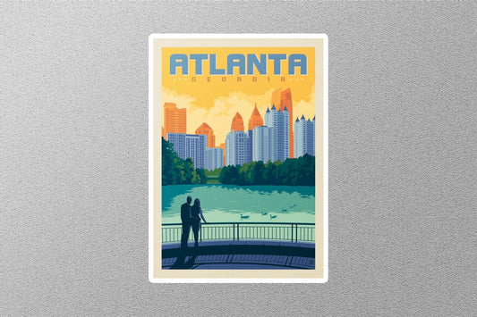 Vintage Atlanta Travel Sticker