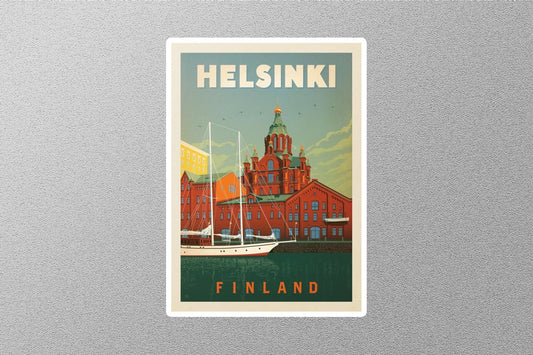 Vintage Helsinki Travel Sticker