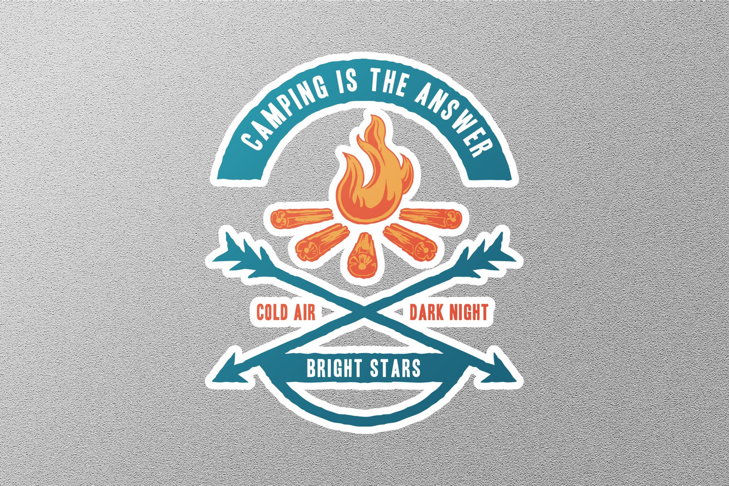 Wholesale Camping is The Answer Sticker