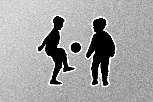 Boys Play In Ball Football Sticker