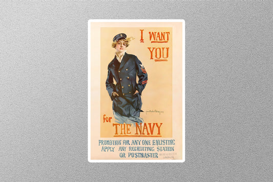 WW2 For the Navy Sticker