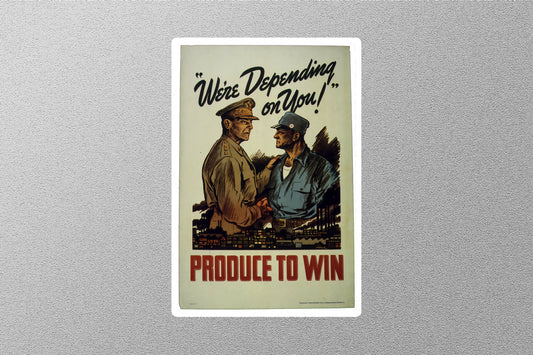WW2 Produce To Win Sticker