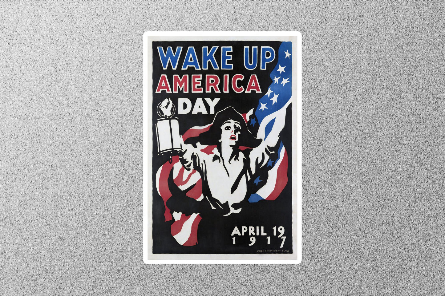 WW2 Wake Up America Sticker
