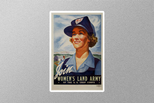 WW2 Join Women's Land Army Sticker